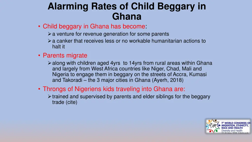 alarming rates of child beggary in ghana child