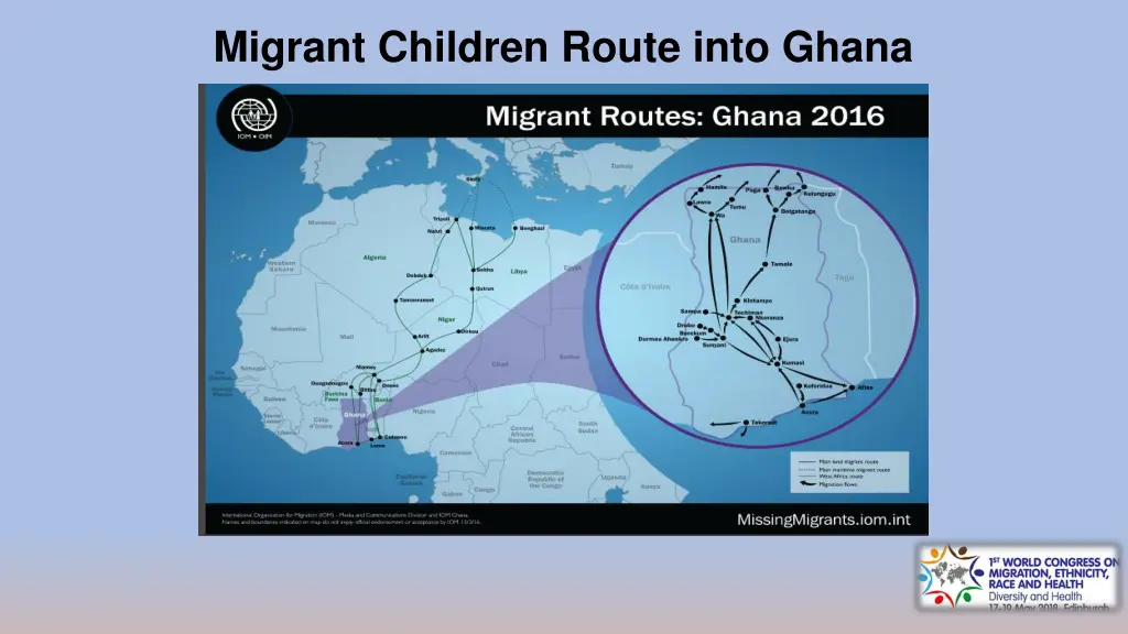 migrant children route into ghana