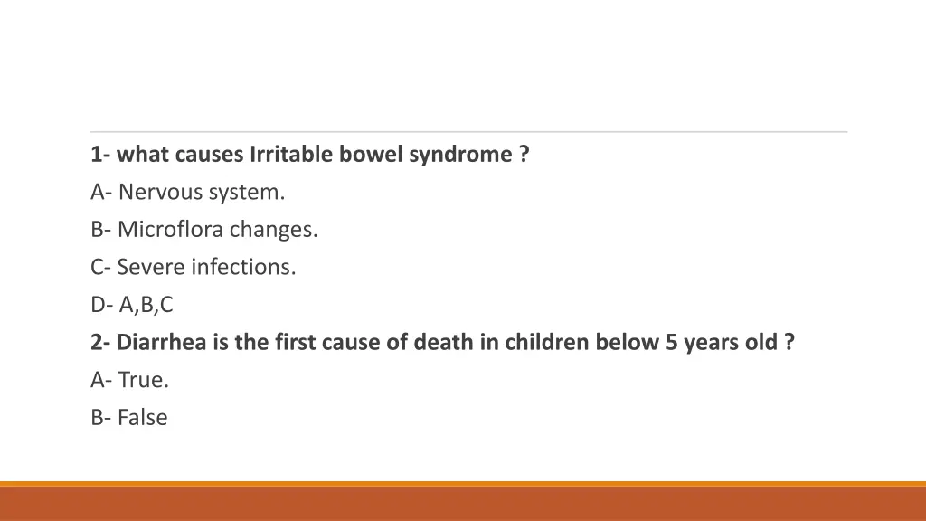 1 what causes irritable bowel syndrome a nervous