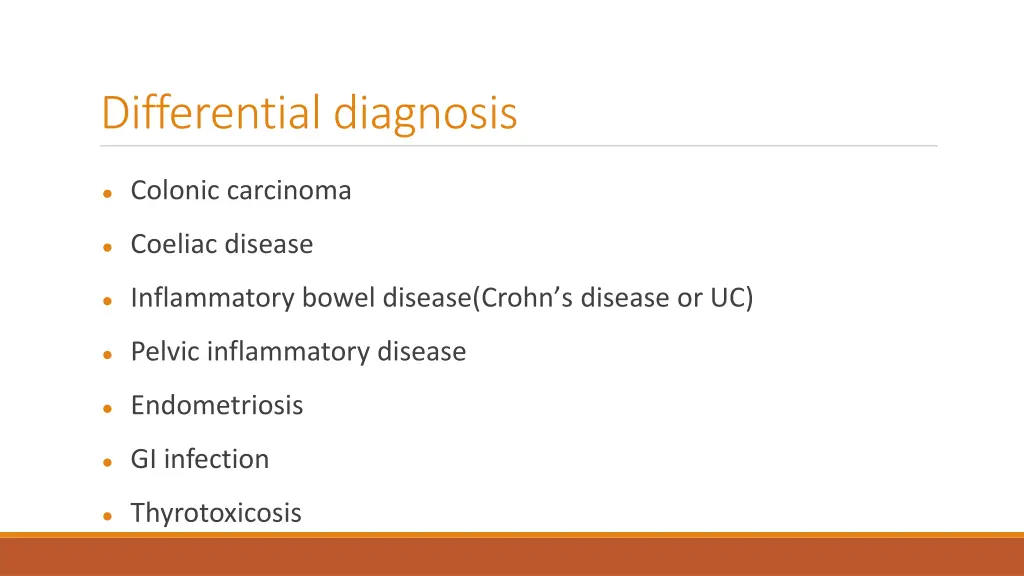 differential diagnosis