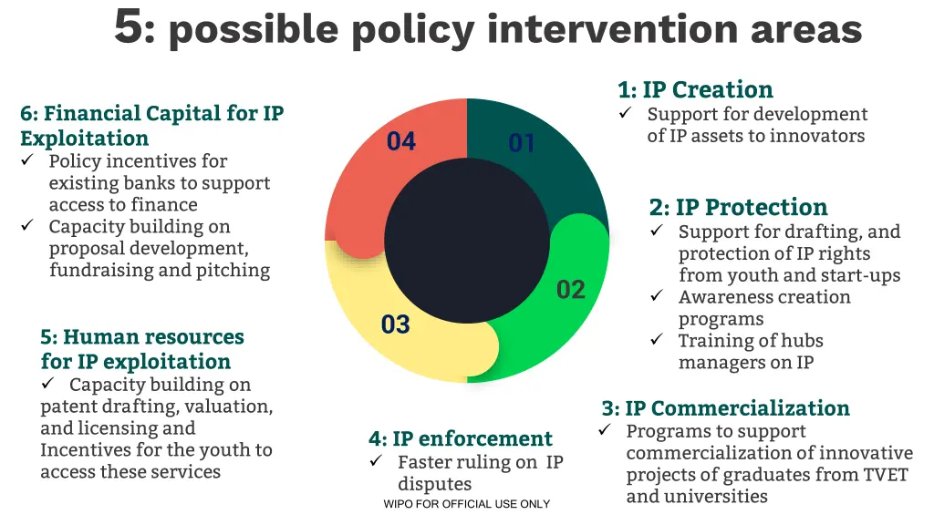 5 possible policy intervention areas