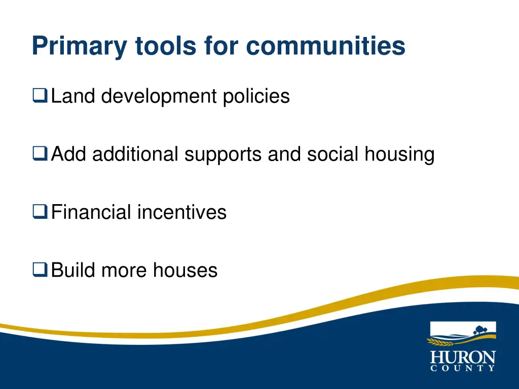 primary tools for communities