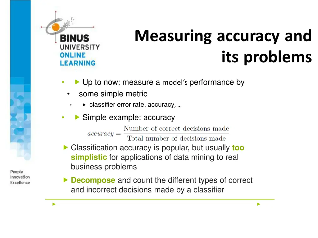 measuring accuracy and its problems