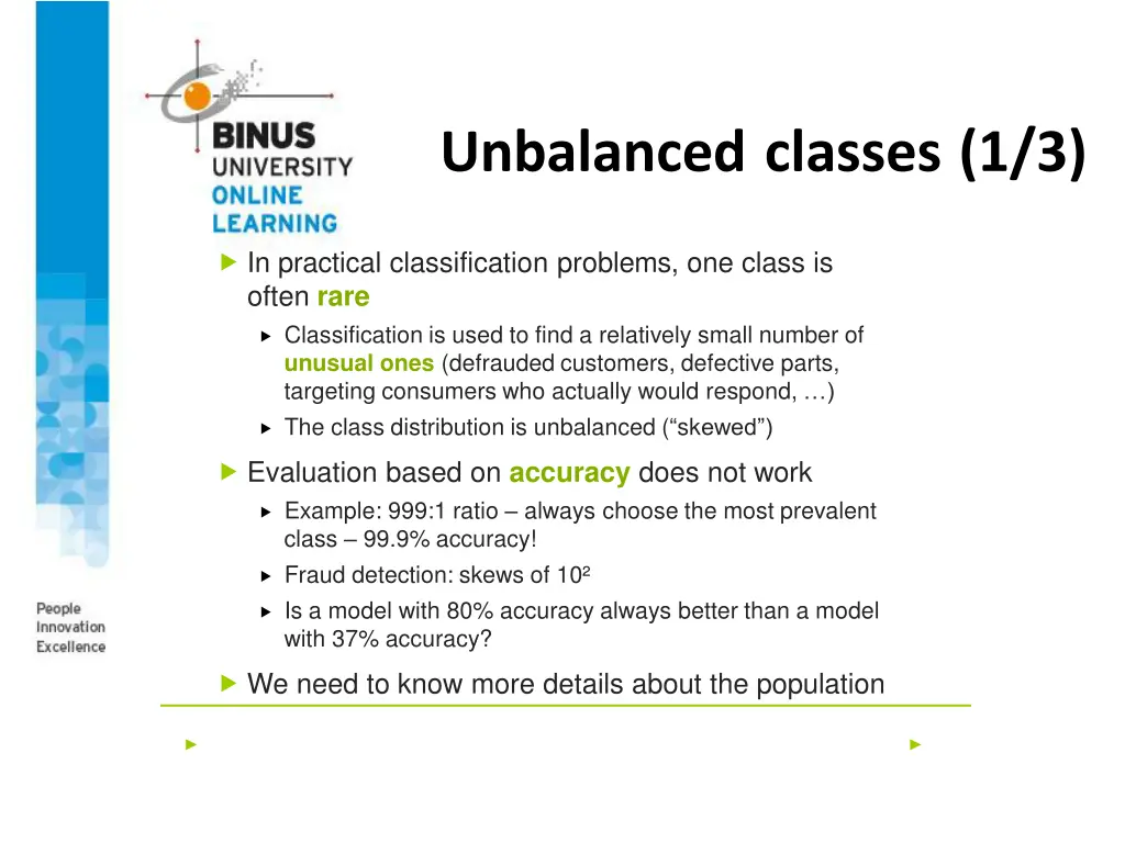 unbalanced classes 1 3