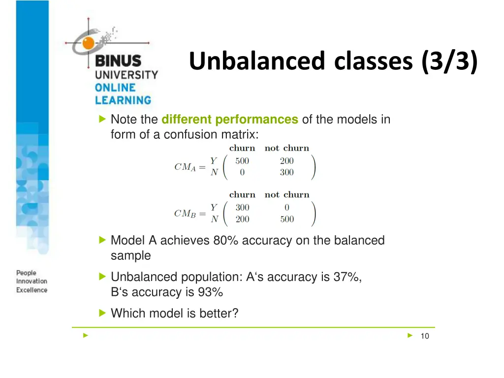 unbalanced classes 3 3