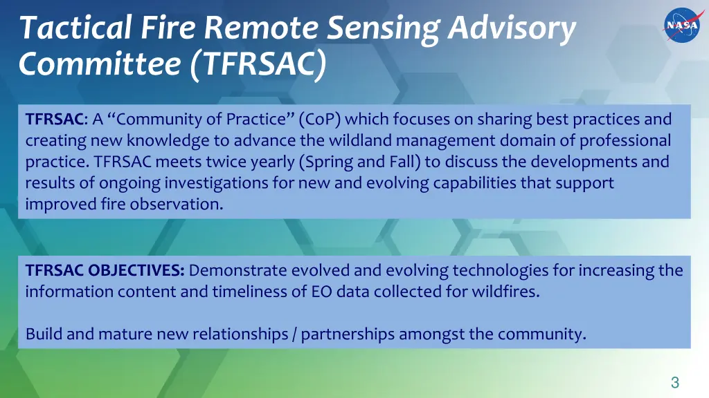 tactical fire remote sensing advisory committee