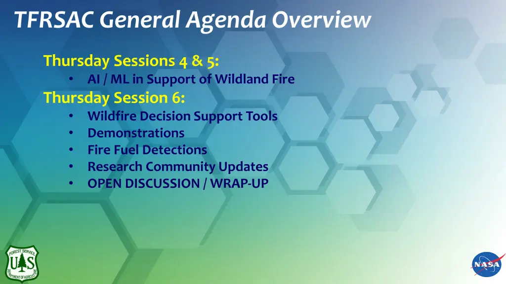 tfrsac general agenda overview