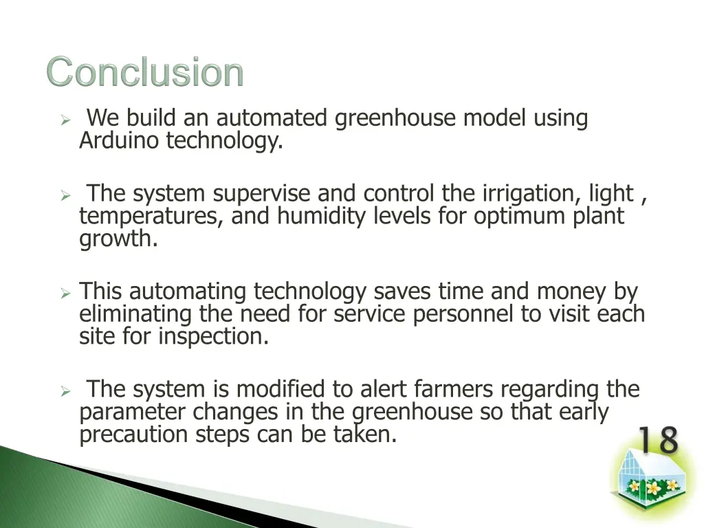 we build an automated greenhouse model using