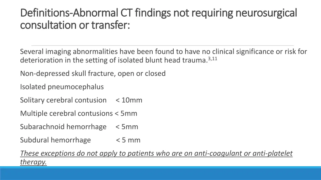 definitions definitions abnormal ct findings