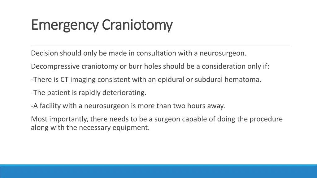 emergency craniotomy emergency craniotomy