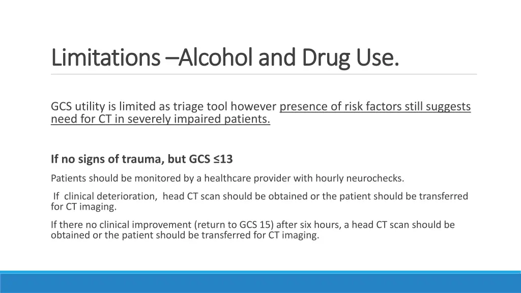 limitations limitations alcohol and drug