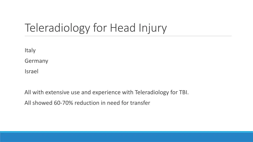 teleradiology for head injury