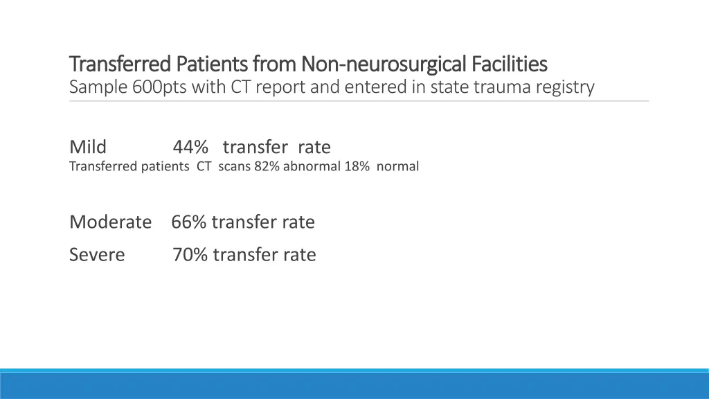 transferred patients from non transferred