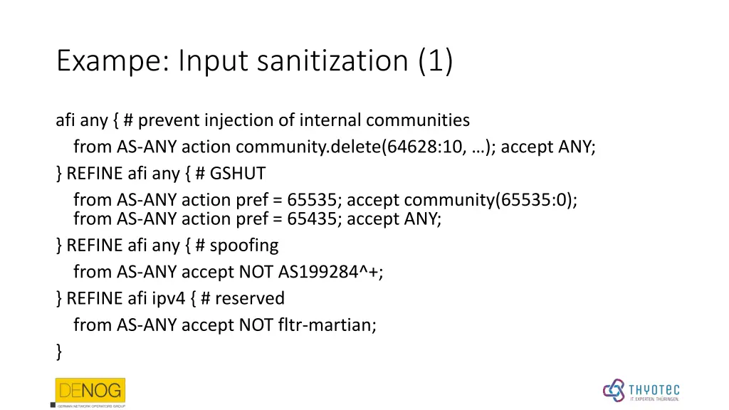 exampe input sanitization 1