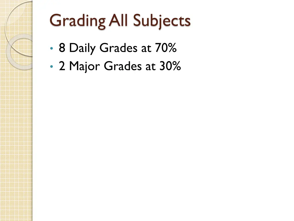 grading all subjects