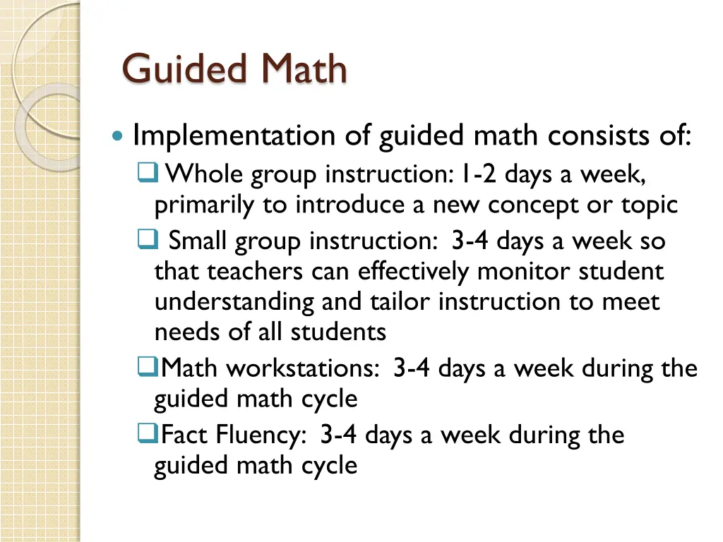 guided math