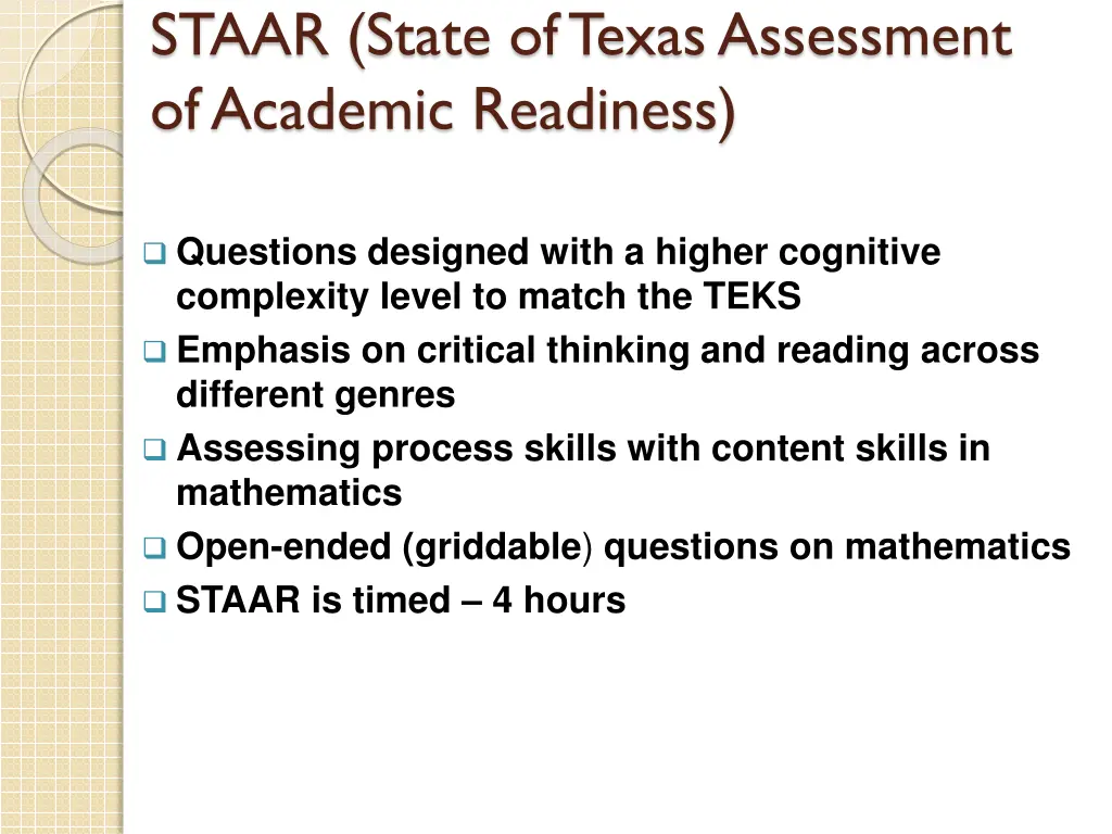 staar state of texas assessment of academic 1