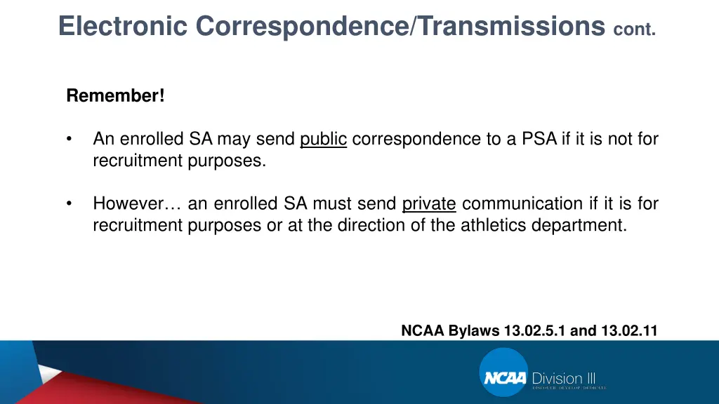 electronic correspondence transmissions cont