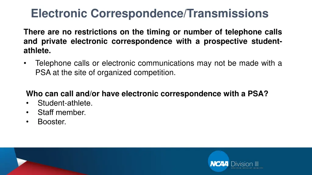 electronic correspondence transmissions