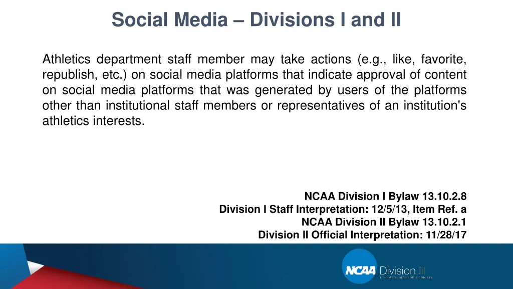 social media divisions i and ii