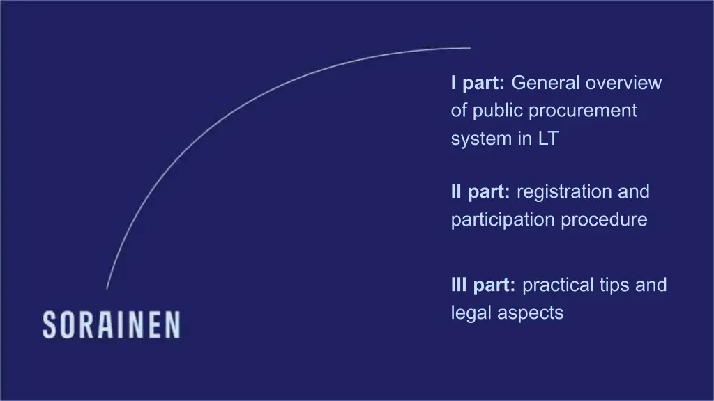 i part general overview of public procurement