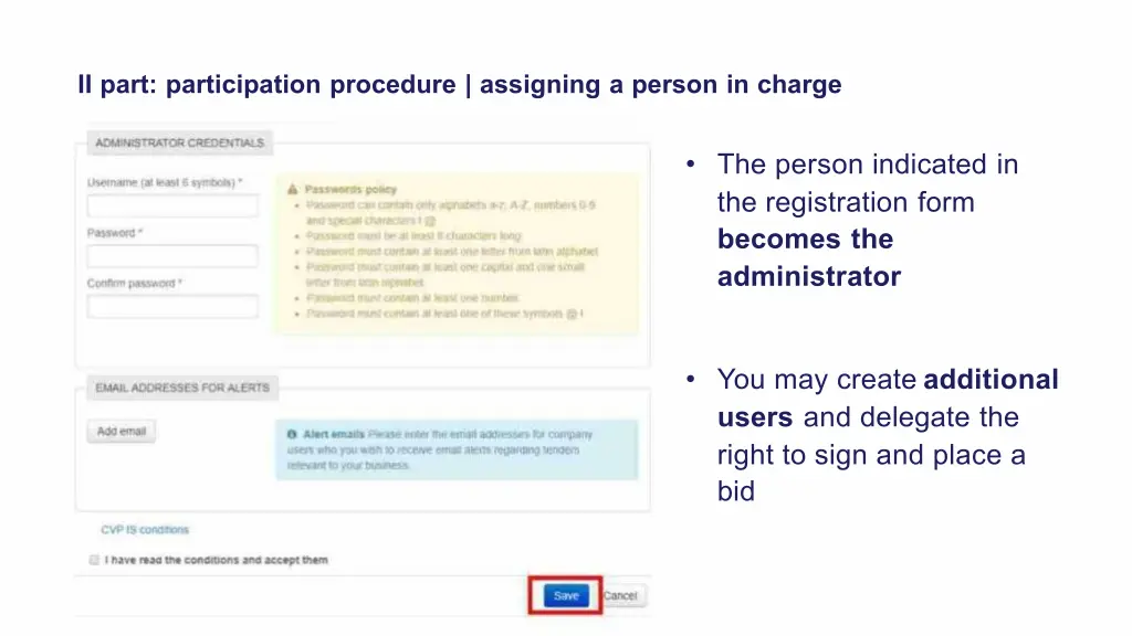 ii part participation procedure assigning