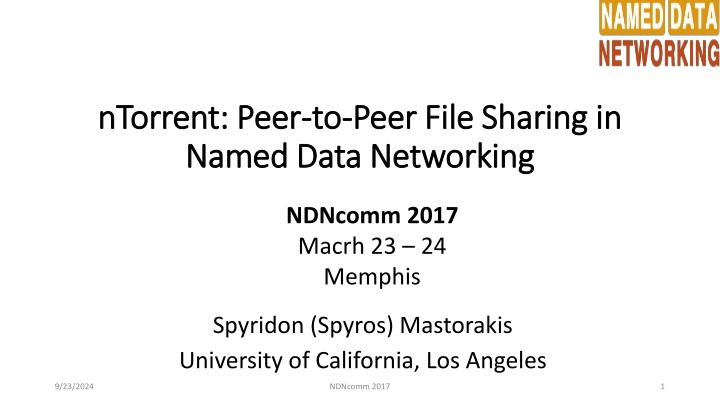 ntorrent ntorrent peer named data networking