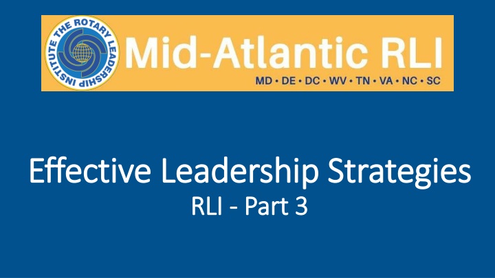 effective leadership strategies effective