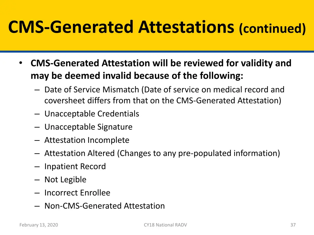 cms generated attestations continued 3