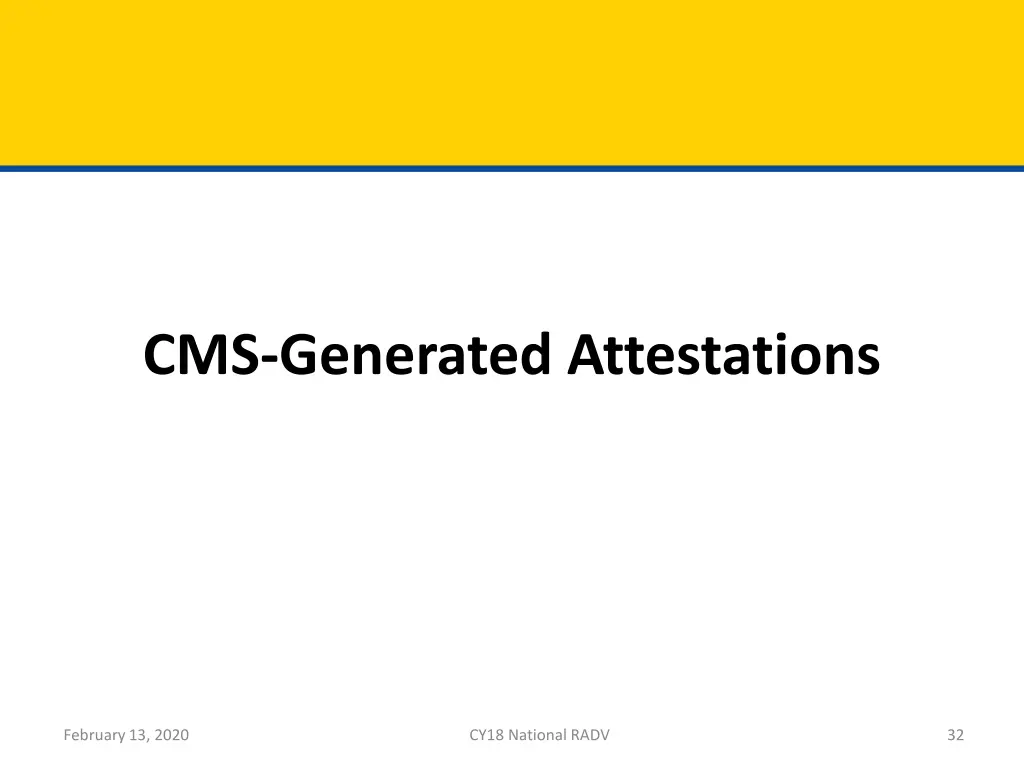 cms generated attestations