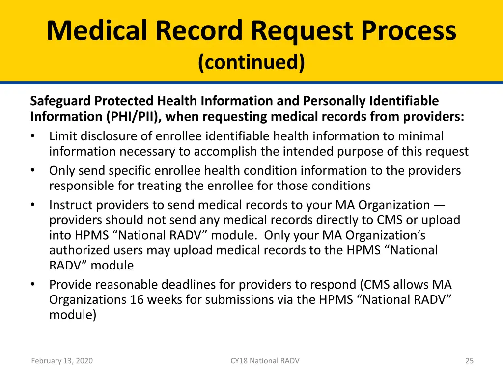 medical record request process continued 2