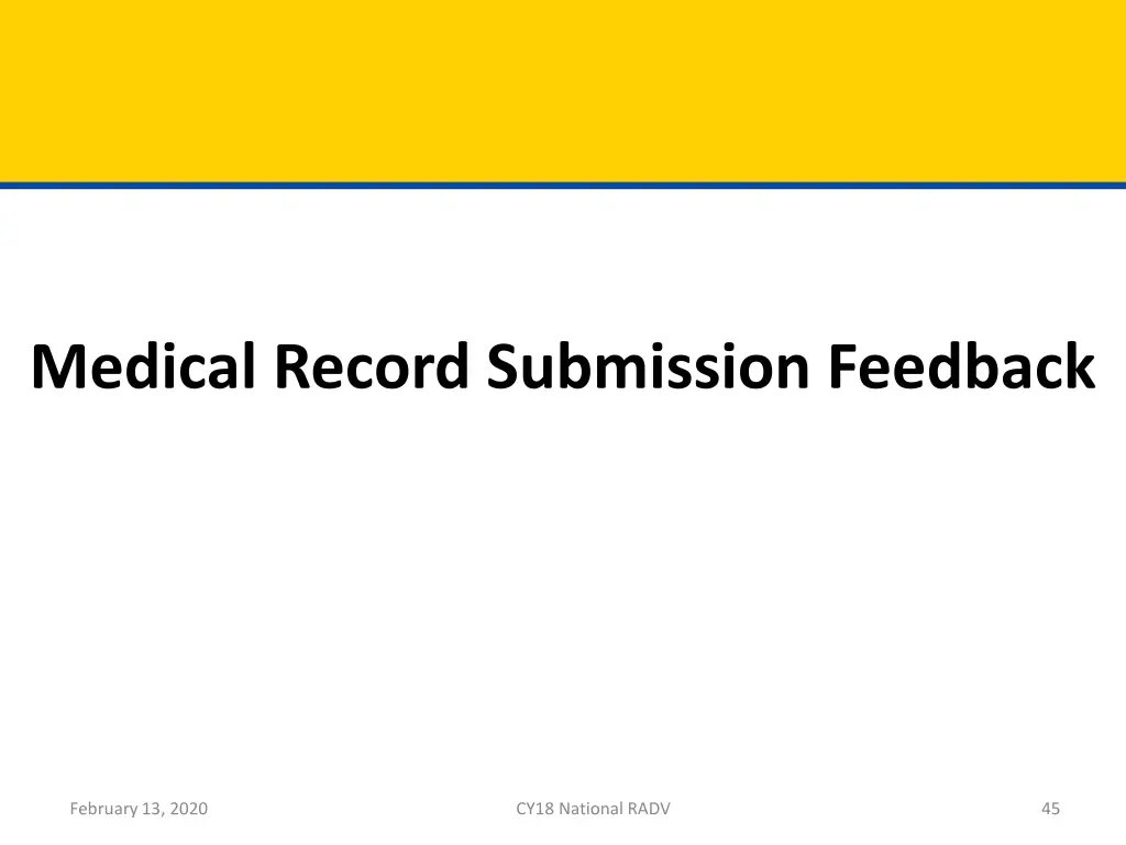 medical record submission feedback