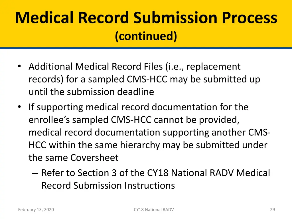 medical record submission process continued 1