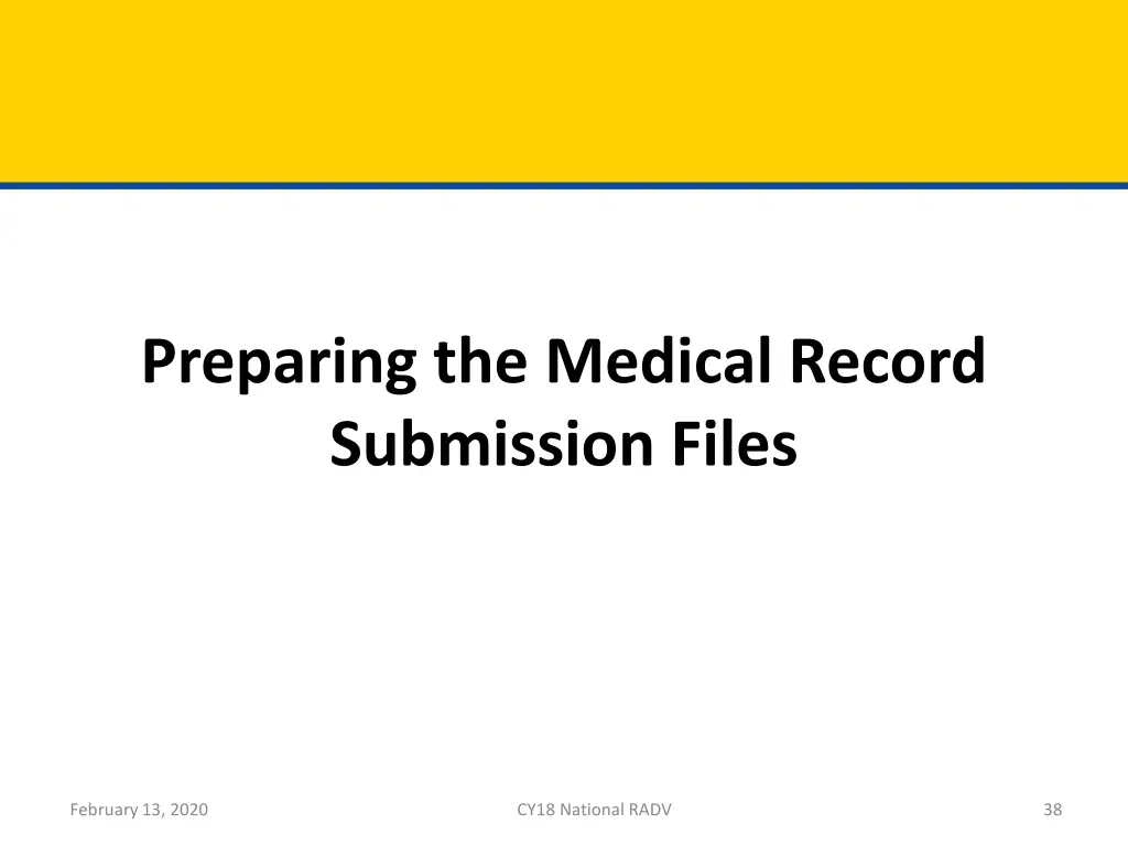 preparing the medical record submission files