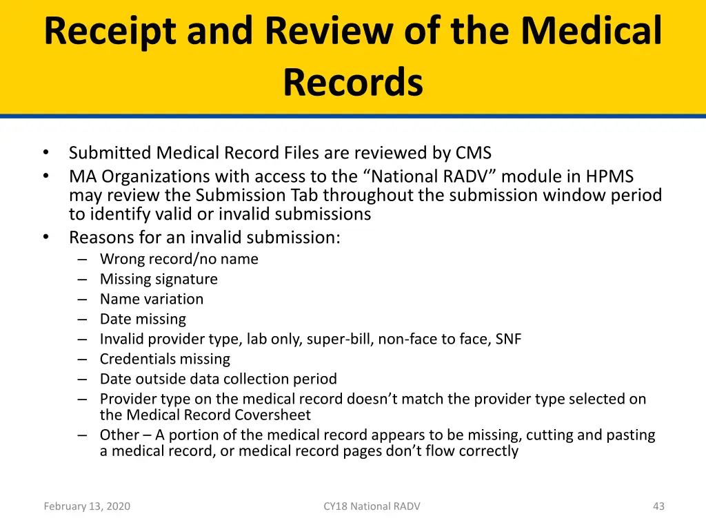 receipt and review of the medical records 1