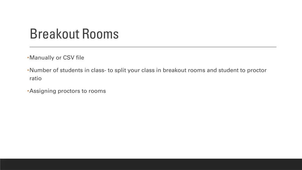 breakout rooms