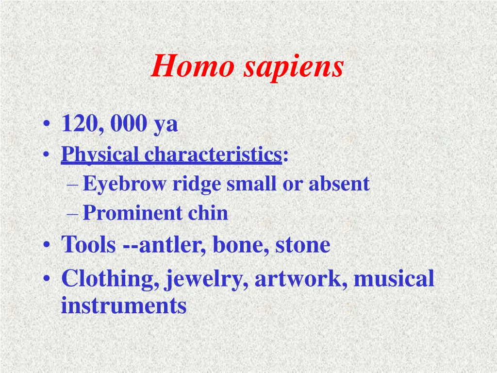 homo sapiens