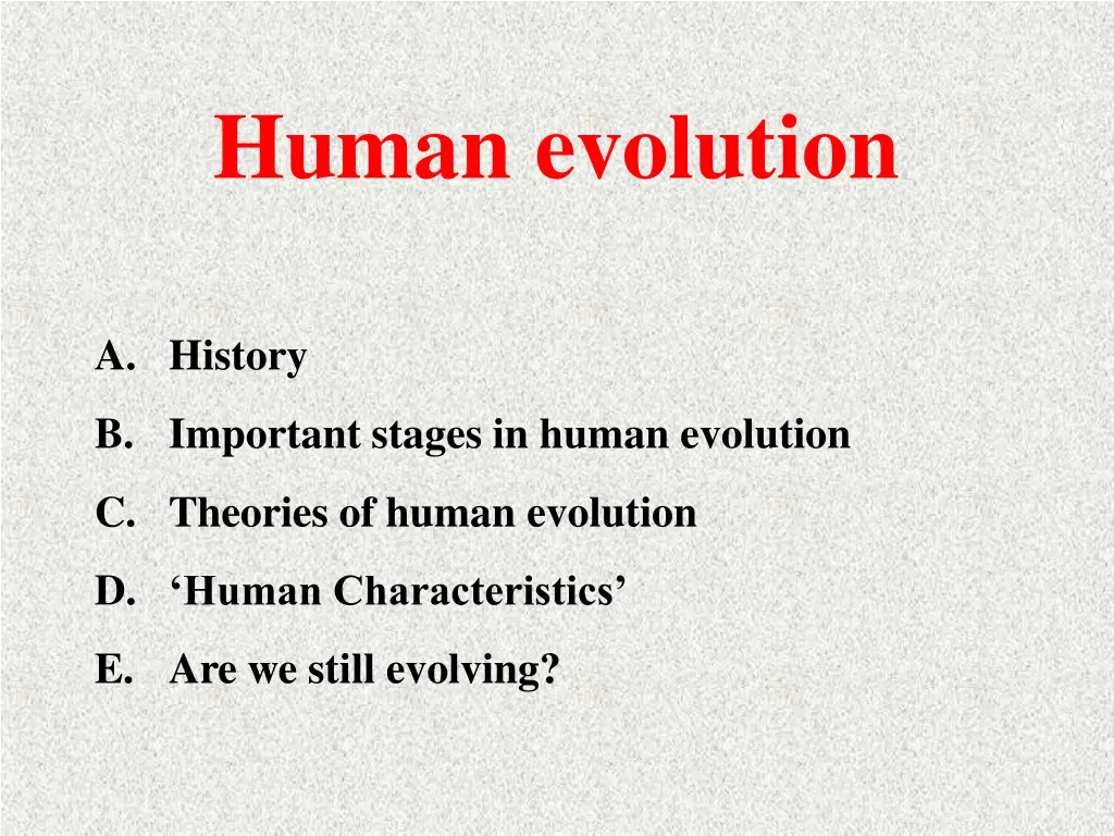 human evolution 1