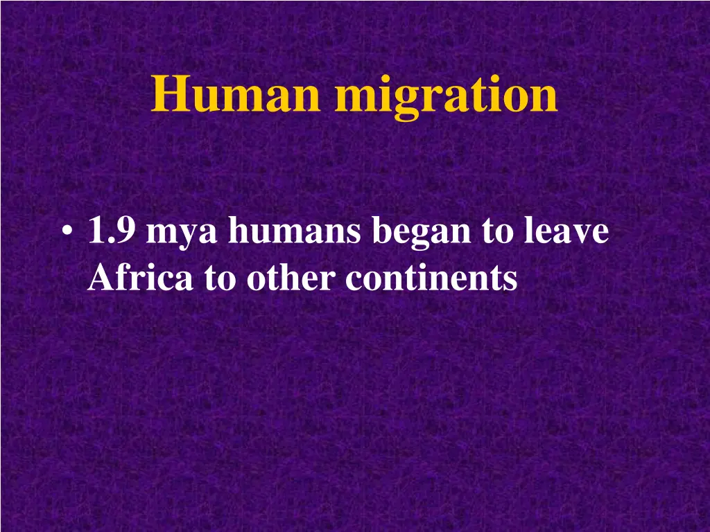 human migration