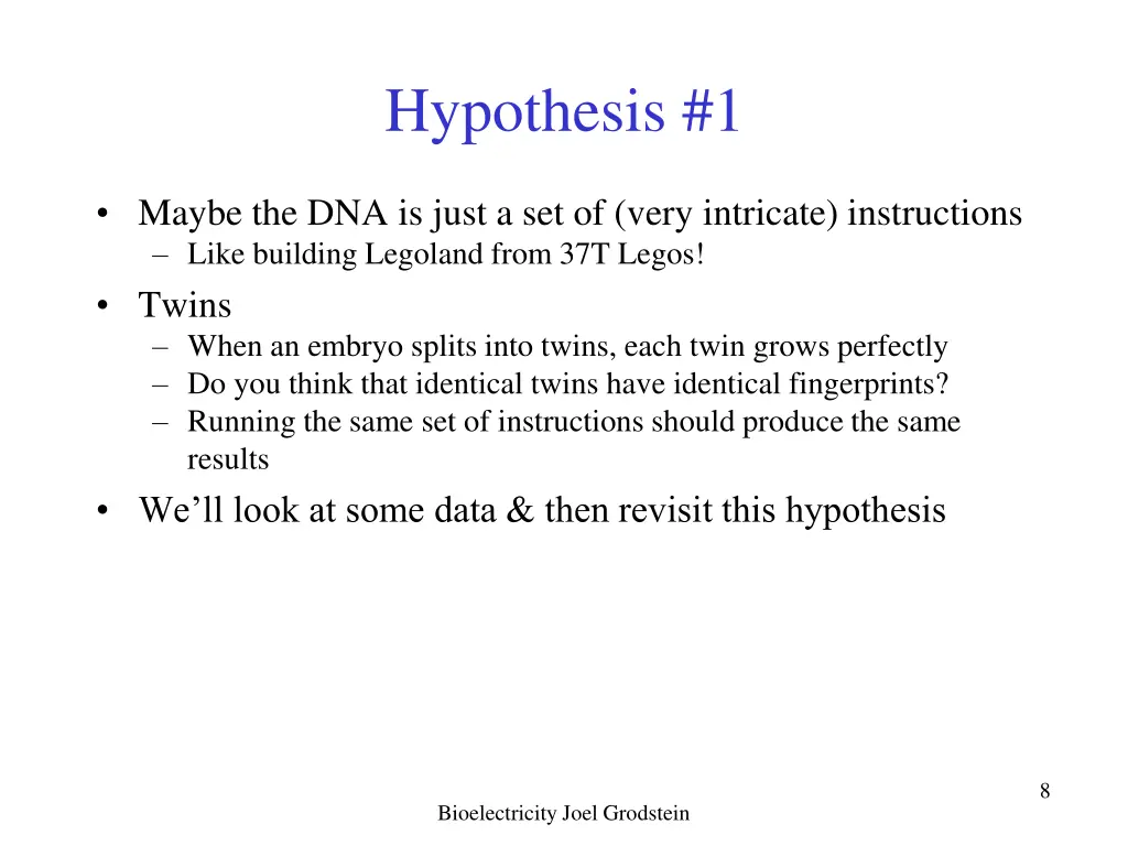 hypothesis 1