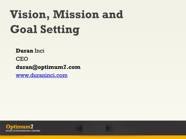 vision mission and goal setting