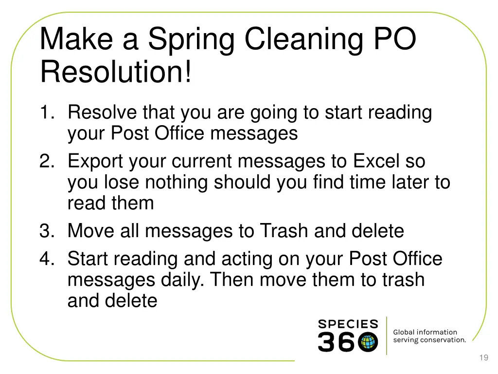 make a spring cleaning po resolution