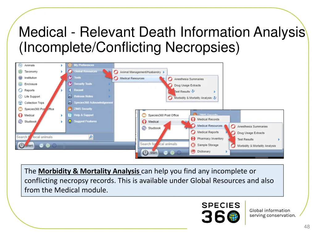 medical relevant death information analysis