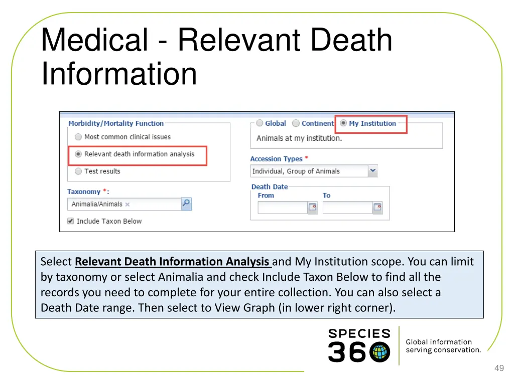 medical relevant death information