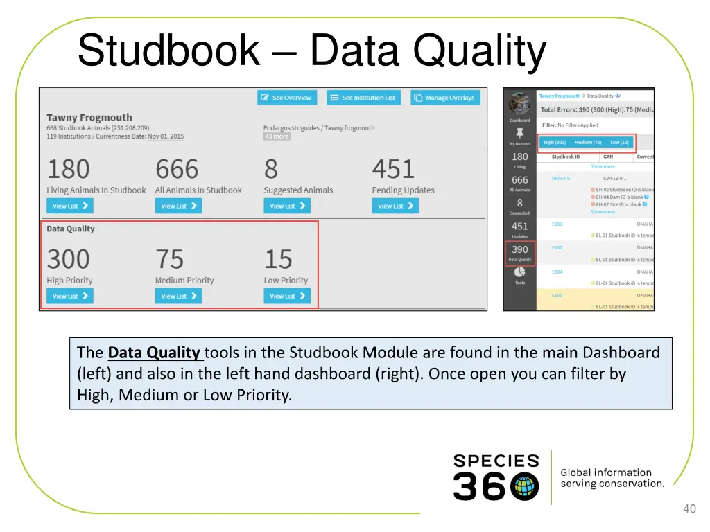 studbook data quality