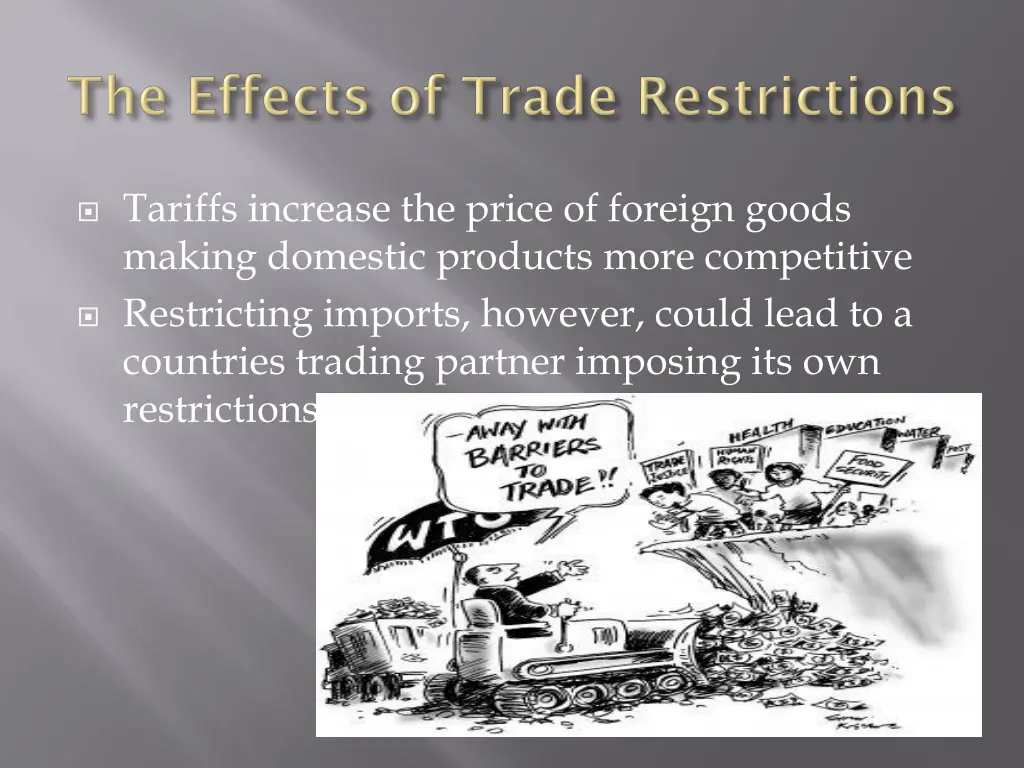 tariffs increase the price of foreign goods