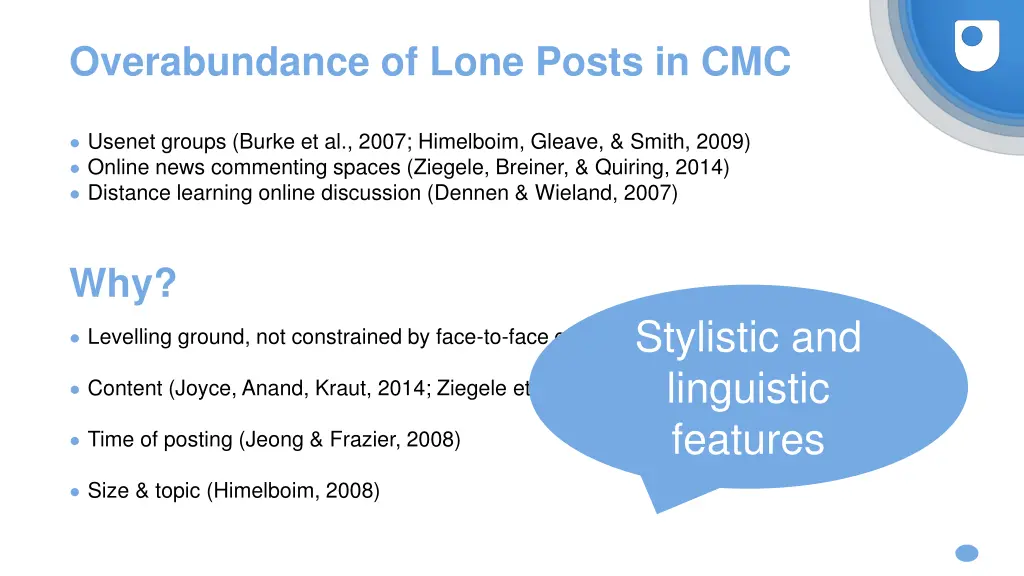 overabundance of lone posts in cmc