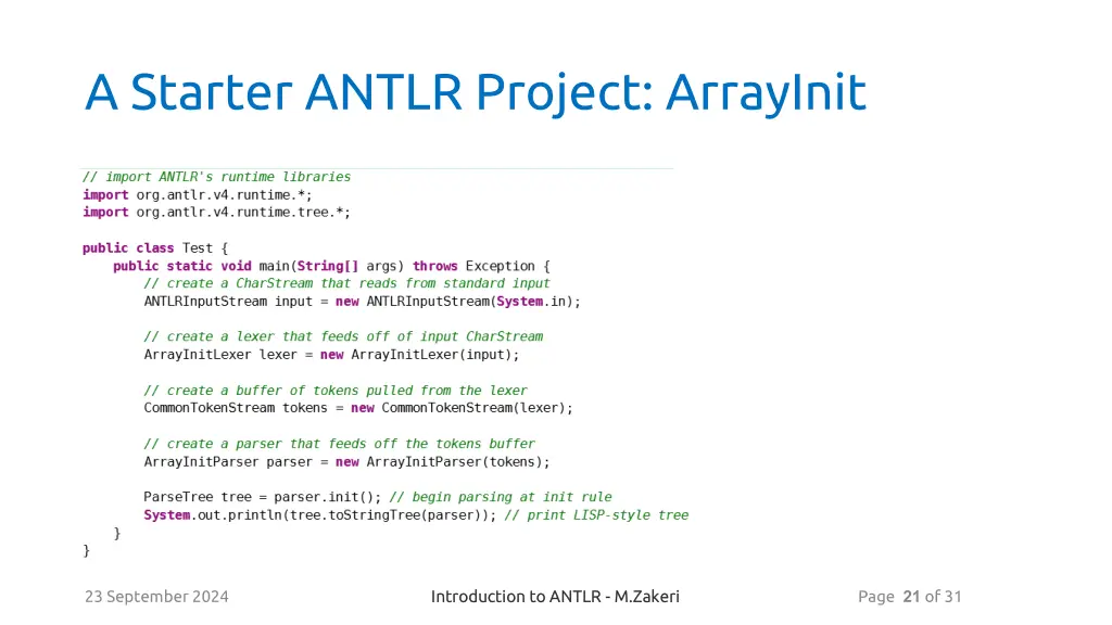 a starter antlr project arrayinit 2