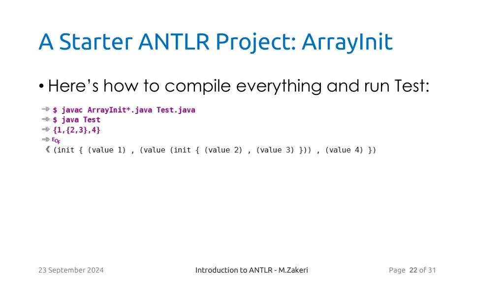 a starter antlr project arrayinit 3