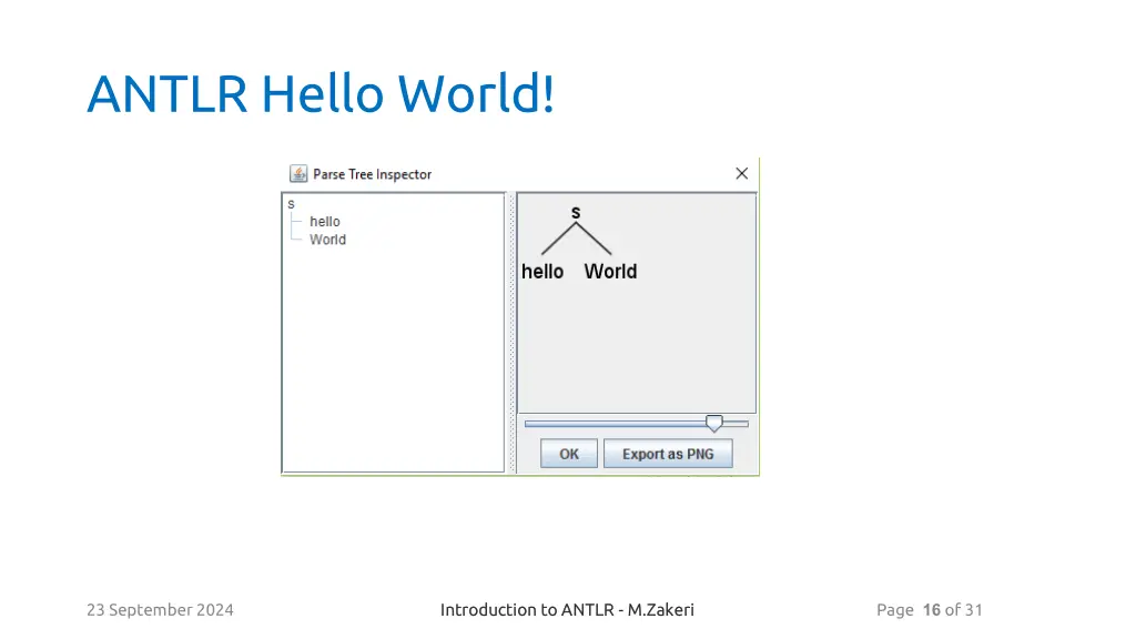 antlr hello world 1